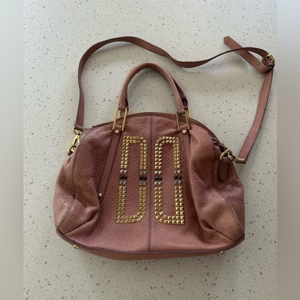 DAKS LONDON Studded Leather Handbag